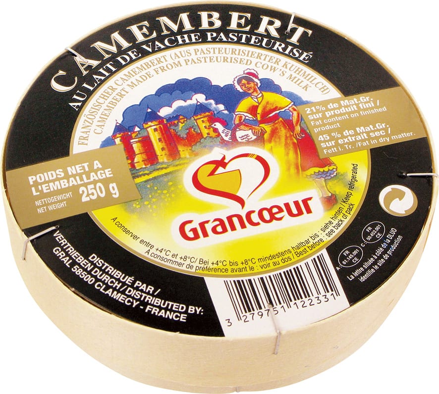 Camembert pasteurisé La Paysanne GRANCOEUR - 45% MG