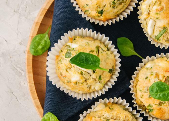 Muffins salés à la Feta AOP et au basilic