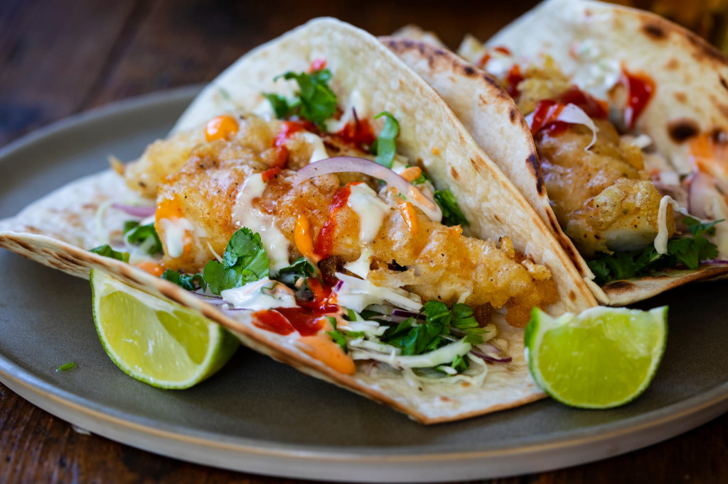 Tacos de doré jaune en tempura