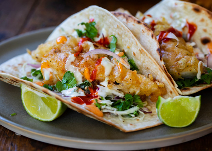 Tacos de doré jaune en tempura