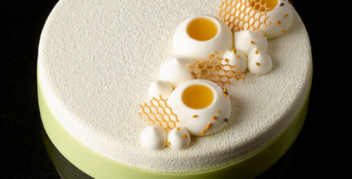 Entremet miel citron et thym