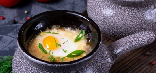 Œufs cocotte au maroilles