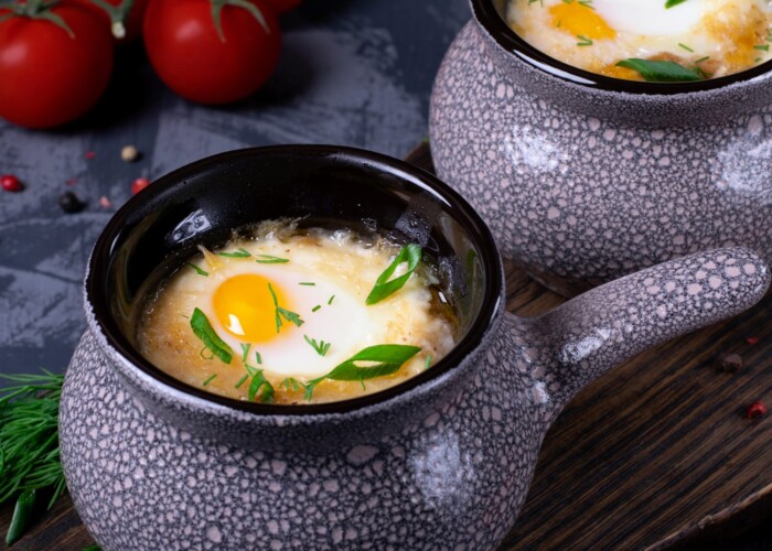 Œufs cocotte au maroilles