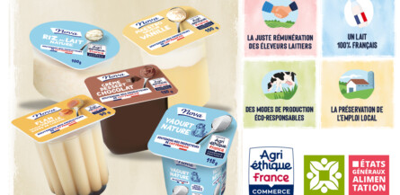 NOVA Agri-Ethique France, une nouvelle gamme de yaourts et de desserts labellisés et éligibles EGALIM !