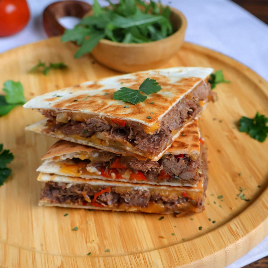  Quesadilla de boeuf à effilocher