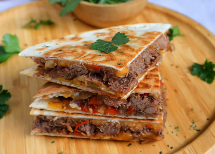 Quesadilla de boeuf à effilocher